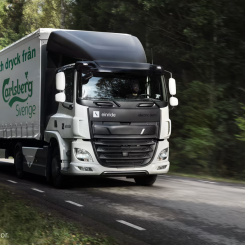 Einride tillhandahåller hållbar transportlösning. Foto: Carlsberg