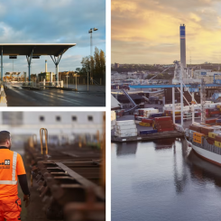 Helsingborgs Hamn är verksam på många områden inom logistikkedjan - sjö, järnväg och väg. Foto: Helsingborgs Hamn