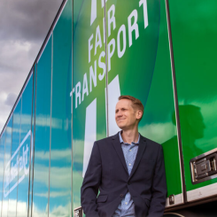 Fair Transport ligger helt i linje med vårt hållbarhetsarbete inom Elektroskandia, säger David Hjälmarlycka, transportchef Elektroskandia. Foto: Elektroskandia