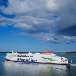 De 240 meter långa fartygen har 263 hytter, plats för 1 200 passagerare och en fraktkapacitet om 3 600 lastmeter. Foto: Stena