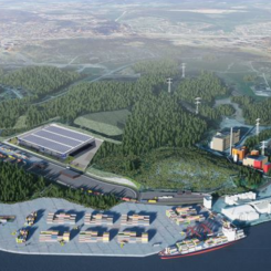 Peab och Annehem tecknar avtal om köp av mark i Sundsvall Logistikpark. Foto: Peab