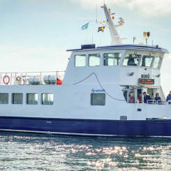 Båten på linje 296 blir eldriven från december 2023. Foto: Västtrafik