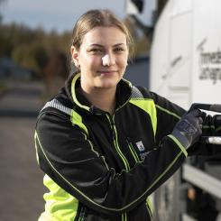Julia Nylind går inriktning transport på Brogymnasiet. Foto: Linda Dybeck.