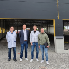 Mats Hansson, Projektchef Inission, Carl Lidén, Managing Director Inission, Tommy Åstrand VD SLP, Nicklas Schmidt, affärsutvecklare SLP. Foto. SLP