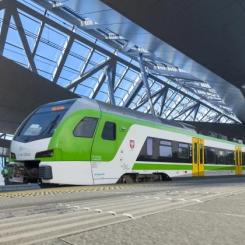 De nya tågen kommer att trafikera alla linjer hos Koleje Mazowieckie och binda samman städer som Siedlce, Łowicz, Skierniewice, Radom och Działdowo. Foto: Källa: Stadler, Inc.