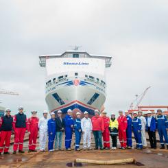 Stena Futura sjösätts. Foto: Stena Line