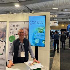 Marcus Enqvist, försäljningschef på Cappy, representerade företaget på Retail Technology & e-Commerce expo som ägde rum på Kistamässan.