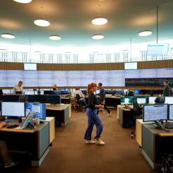 Här i nya kontrollcentret ska alla signaler stråla samman. Bild: Banedanmark