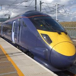 Snabbtåg vid Ebbsfleet International station i England. Foto: Creative Commons Lic. Kredit: Sunil060902