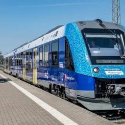 Vätgaståg i tyska Bremervörde. Photo: Foto: Sabrina Adeline Nagel/ kollektivtrafikbolaget EVB