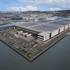Logistikanläggning om totalt 17 097 kvm får tillgång till Göta Älv. Bild: Verdion
