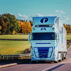 De nya gasdrivna lastbilarna är ett steg mot hållbarare transporter. Foto: Tempcon