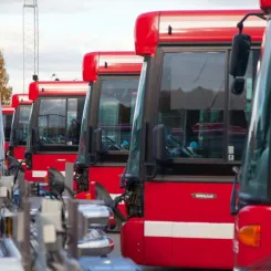 Bussar i depå. Foto: VR