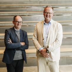 Jan-Ingvar Jönsson, rektor LiU, och Tomas Svensson, generaldirektör VTI. Foto: VTI