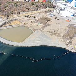 SCA även beslutat att bygga ut Tunadalshamnen genom landbyggnad. Foto: SCA