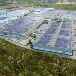 Byggnaden kommer att ha en tydlig miljöprofil, certifierad Breeam "very good". Bild: Logicenters